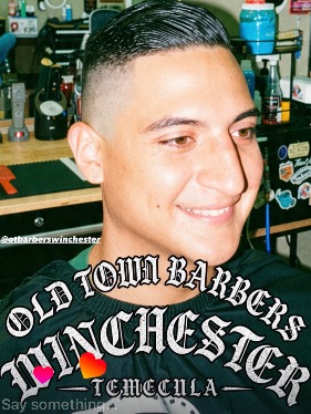 Short comb-over with skin taper by Nate